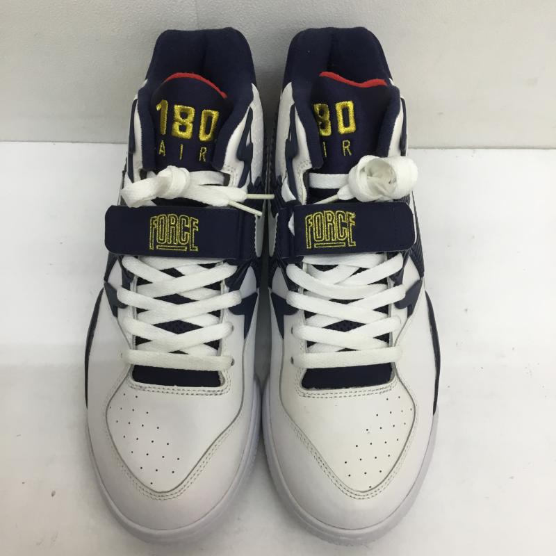 ナイキ NIKE スニーカー スニーカー AIR FORCE 180 OLYMPIC エアフォース 180 オリンピック 310095-100 28.0cm ロゴ、文字 白 / ホワイト / X 紺 / ネイビー /  メンズ USED 古着 中古 10107271