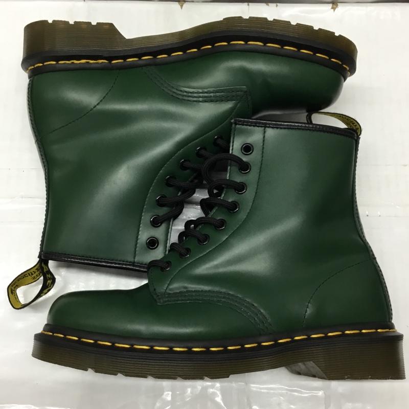 ドクターマーチン Dr.Martens ブーツ ショートブーツ 1460 8ホール レザー UK6 US：7 無地 緑 / グリーン /  メンズ USED 古着 中古 10122201