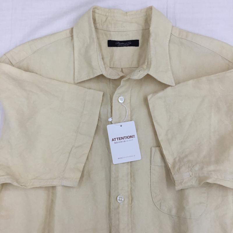 ユナイテッドアローズ UNITED ARROWS シャツ、ブラウス 半袖 L 無地 黄 / イエロー /  メンズ USED 古着 中古 10134384
