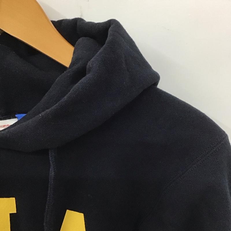 チャンピオン Campion パーカー 長袖 S 無地 紺 / ネイビー /  レディース USED 古着 中古 10139971