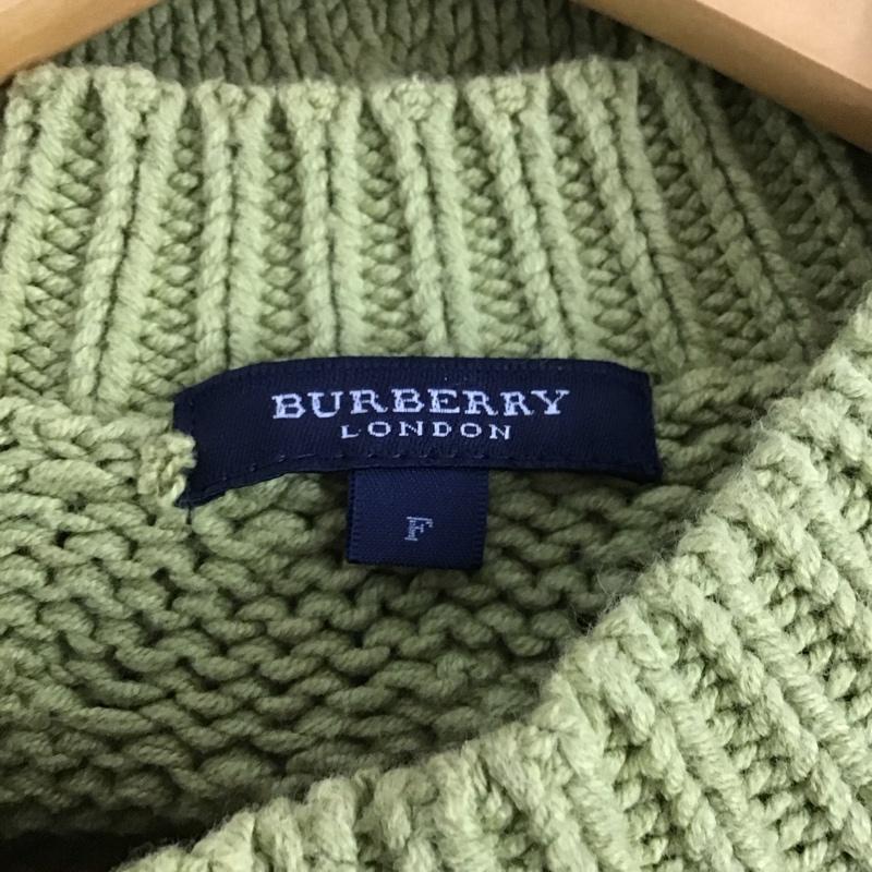 バーバリーロンドン Burberry London ニット、セーター 半袖 半袖ニットカットソー クルーネック セーター FREE 無地 緑 / グリーン /  レディース USED 古着 中古 10142451