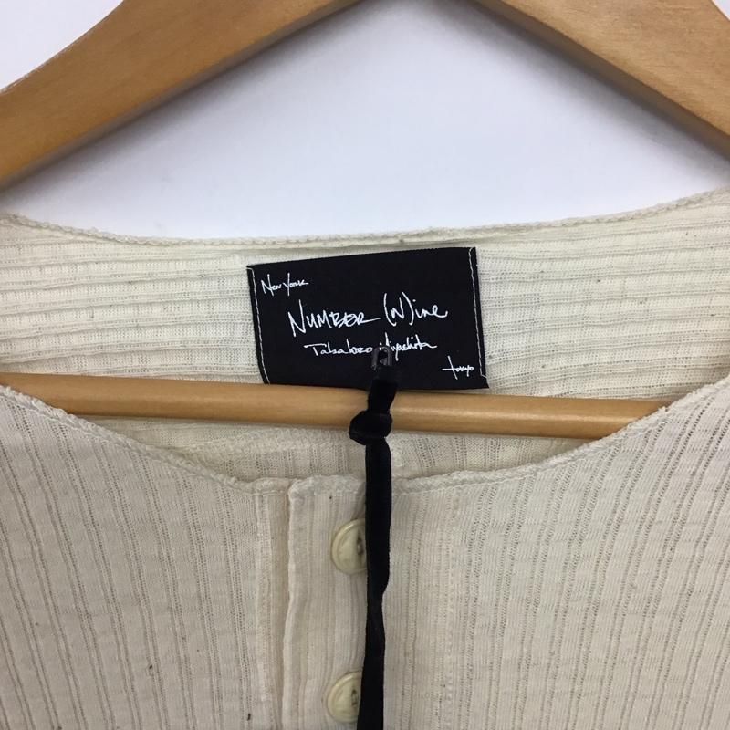 ナンバーナイン NUMBER (N)INE カットソー 長袖 長袖カットソー ヘンリーネックカットソー リブカットソー 3 無地 アイボリー / アイボリー /  メンズ USED 古着 中古 10137009