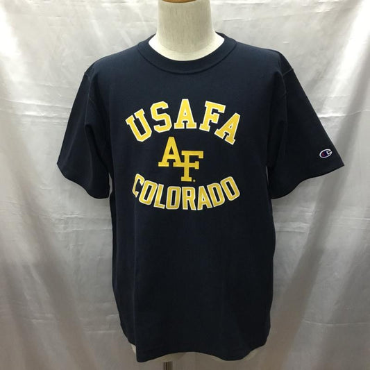 チャンピオン Champion Tシャツ 半袖 C3-Z314 REVERSE WEAVE USAFA タグ付き M ロゴ、文字 紺 / ネイビー /  メンズ USED 古着 中古 10115694