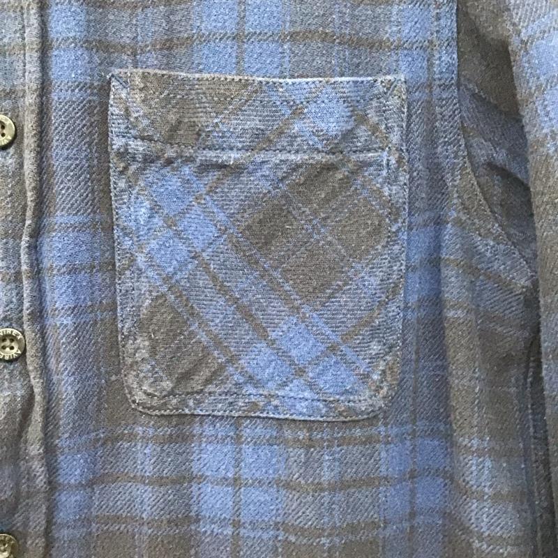 アヴィレックス AVIREX シャツ、ブラウス 長袖 長袖シャツ チェックシャツ カラーシャツ M チェック 青 / ブルー /  メンズ USED 古着 中古 10135880