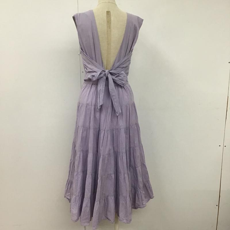 ミッシュマッシュ MISCH MASCH ワンピース ロングスカート 8-600-00553-4502-91 切替バックシャンワンピース 膝下丈 38 無地 紫 / パープル /  レディース USED 古着 中古 10107163