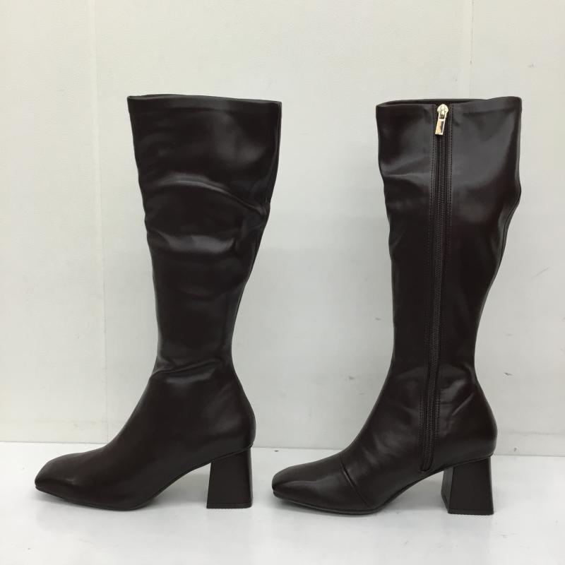 ランダ RANDA ブーツ ロングブーツ S 無地 ダークブラウン / ダークブラウン /  レディース USED 古着 中古 10143319