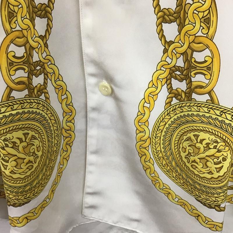 ジュンメン JUNMEN シャツ、ブラウス 長袖 長袖シャツ 総柄シャツ カラーシャツ 80s 90s プリント 白 / ホワイト /  メンズ USED 古着 中古 10130806