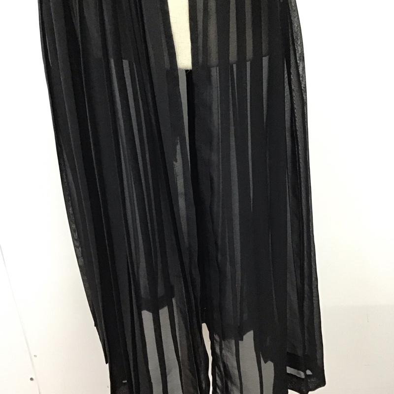 ミスティウーマン mysty woman スカート ひざ丈スカート 563-32114 シアー プリーツ FREE 無地 黒 / ブラック /  レディース USED 古着 中古 10118842