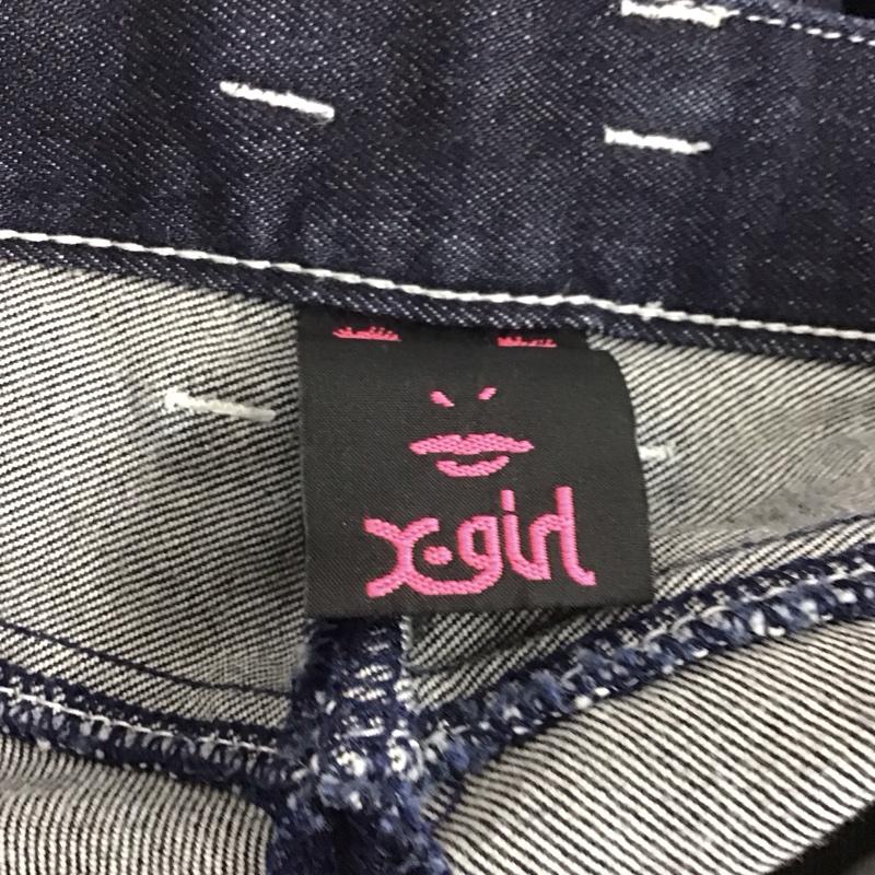 エックスガール X-girl パンツ デニム、ジーンズ 2 無地 インディゴ / インディゴ /  レディース USED 古着 中古 10143021