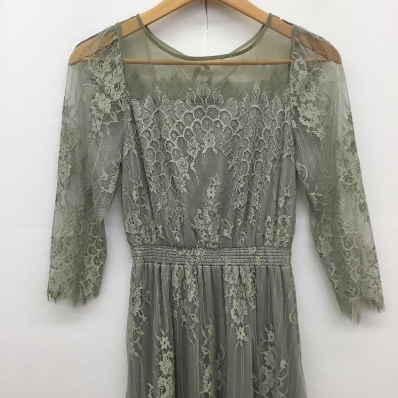 ロペピクニック ROPE  PICNIC ワンピース ロングスカート 36 総柄 薄緑 / ライトグリーン /  レディース USED 古着 中古 10129978