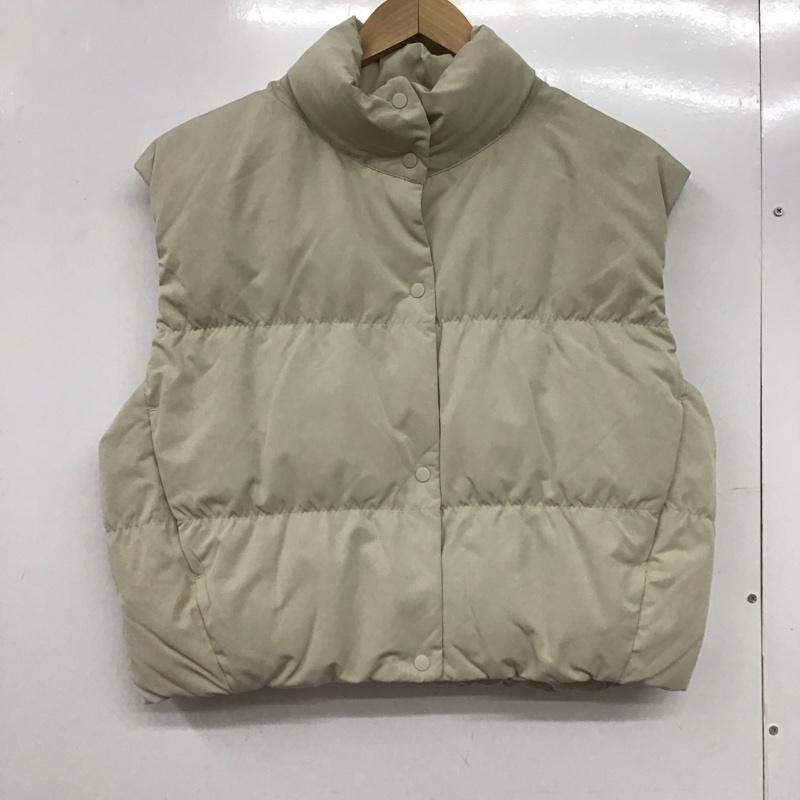ユニクロ UNIQLO ベスト ベスト 211-472014 ダウンクロップドベスト L 無地 ベージュ / ベージュ /  レディース USED 古着 中古 10145433