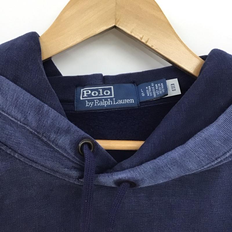 ポロバイラルフローレン Polo by RALPH LAUREN パーカー 長袖 長袖パーカー プルオーバーパーカー スウェット L ロゴ、文字 紺 / ネイビー /  メンズ USED 古着 中古 10150067