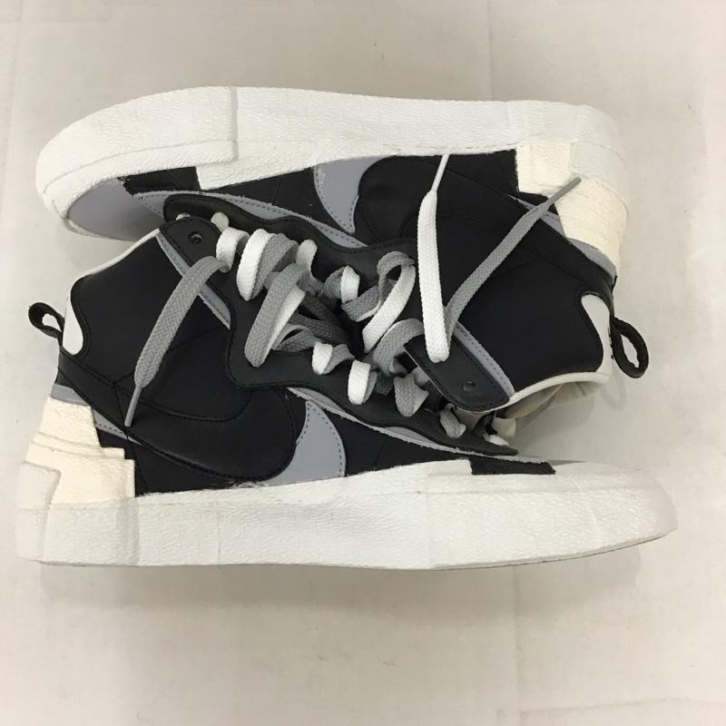 ナイキ NIKE スニーカー スニーカー BV0072-002 BLAZER MID SACAI 28cm 箱有 28.0cm ロゴ、文字 黒 / ブラック / X 白 / ホワイト / X 灰 / グレー /  メンズ USED 古着 中古 10132472