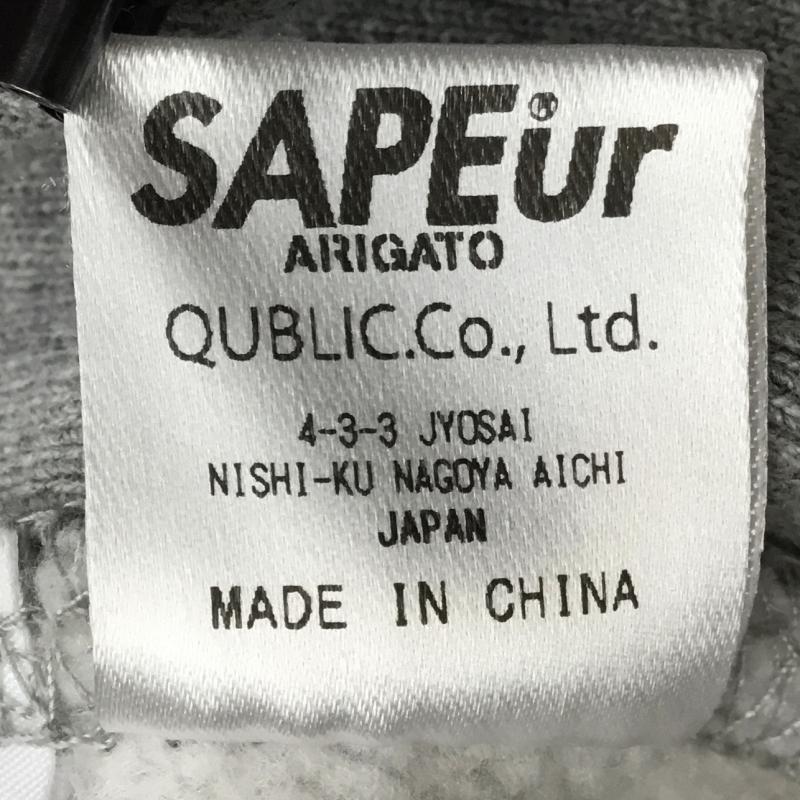 サプール SAPEur パーカー 長袖 XXL ロゴ、文字 X プリント 灰 / グレー /  メンズ USED 古着 中古 10144621