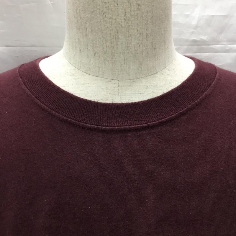 カーハート Carhartt カットソー 長袖 長袖カットソー クルーネックカットソー ロングスリーブカットソー プリントTシャツ XL ロゴ、文字 えんじ / ワインレッド /  メンズ USED 古着 中古 10118678