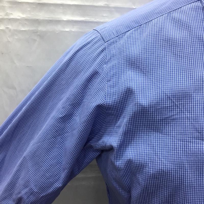 トゥモローランドピルグリム TOMORROW LAND PILGRIM シャツ、ブラウス 長袖 長袖シャツ カラーシャツ チェックシャツ カジュアルシャツ 38 チェック 青 / ブルー /  メンズ USED 古着 中古 10106505