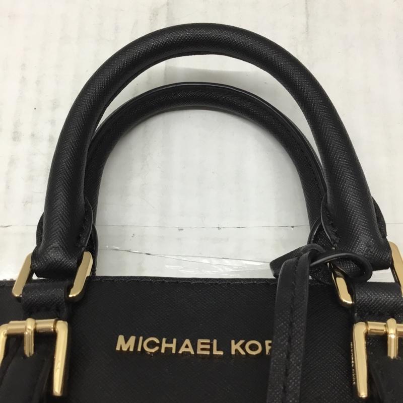 マイケルコース MICHAEL KORS ハンドバッグ ハンドバッグ 35S8GC6M2L ショルダー 2WAY ロゴ、文字 黒 / ブラック / X 金 / ゴールド /  レディース USED 古着 中古 10109118