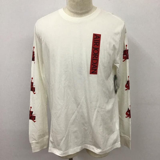 エアジョーダン AIR JORDAN カットソー 長袖 cn3505-100 長袖カットソー プリントTシャツ スポーツウェア XL プリント 白 / ホワイト /  メンズ USED 古着 中古 10114431