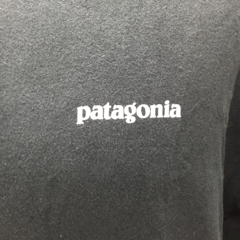 パタゴニア patagonia Tシャツ 半袖 半袖カットソー プリントTシャツ クルーネックカットソー M ロゴ、文字 黒 / ブラック /  メンズ USED 古着 中古 10116711