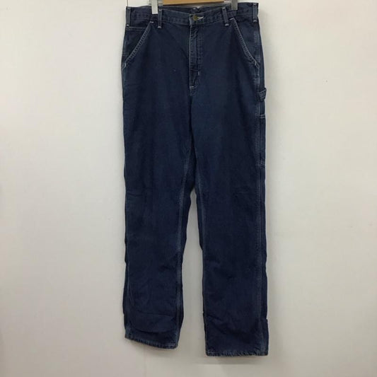 カーハート Carhartt パンツ デニム、ジーンズ ペインターパンツ ジーパン ロゴ、文字 青 / ブルー /  メンズ USED 古着 中古 10114030