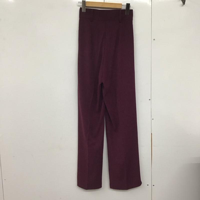 ミームセレクト me+em select パンツ スラックス スラックスパンツ スリムパンツ ストレッチパンツ センタータックパンツ XS 無地 紫 / パープル /  レディース USED 古着 中古 10142689