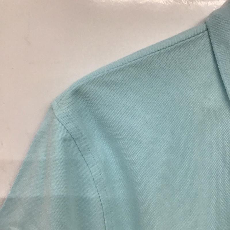 ランズエンド LANDS END ポロシャツ 半袖 半袖ポロシャツ カラーシャツ 半袖カットソー XL 無地 水色 / ライトブルー /  メンズ USED 古着 中古 10143489