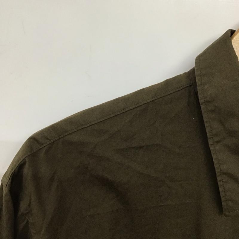 ユニクロ UNIQLO シャツ、ブラウス 長袖 331-446428 長袖シャツ カラーシャツ M 無地 カーキ / カーキ /  メンズ USED 古着 中古 10140539
