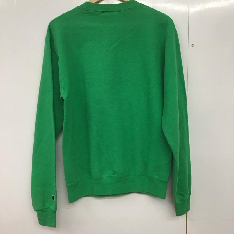 チャンピオン Champion トレーナー 長袖 長袖トレーナー スウェット クルーネック プルオーバー S プリント 緑 / グリーン /  メンズ USED 古着 中古 10142418
