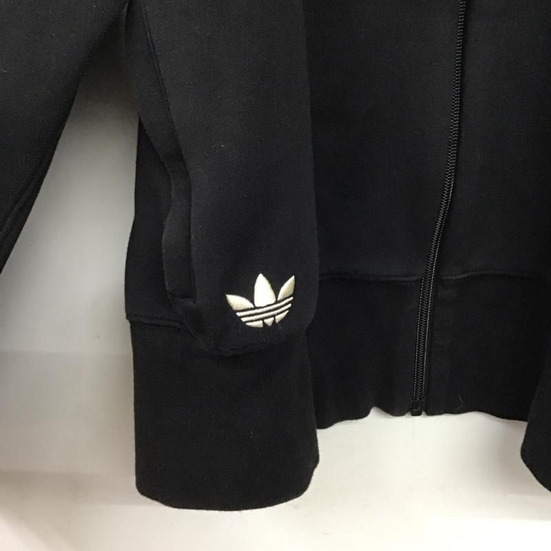 アディダス adidas ジャケット、上着 ジャンパー、ブルゾン hr8695 トラックジャケット ジップアップジャケット ジャージ L ロゴ、文字 黒 / ブラック /  メンズ USED 古着 中古 10145573