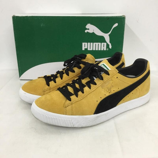 プーマ PUMA スニーカー スニーカー 361466 01 CLYDE 27cm 箱有 27.0cm ロゴ、文字 黄 / イエロー / X 黒 / ブラック /  メンズ USED 古着 中古 10131224