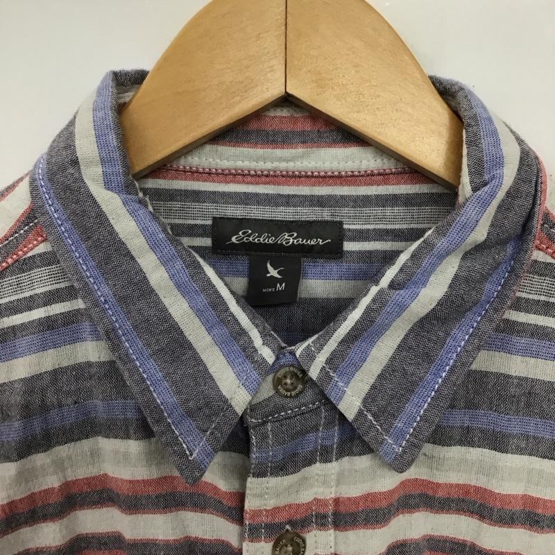 エディーバウアー Eddie Bauer シャツ、ブラウス 長袖 M ボーダー柄 マルチカラー / マルチカラー /  メンズ USED 古着 中古 10141190
