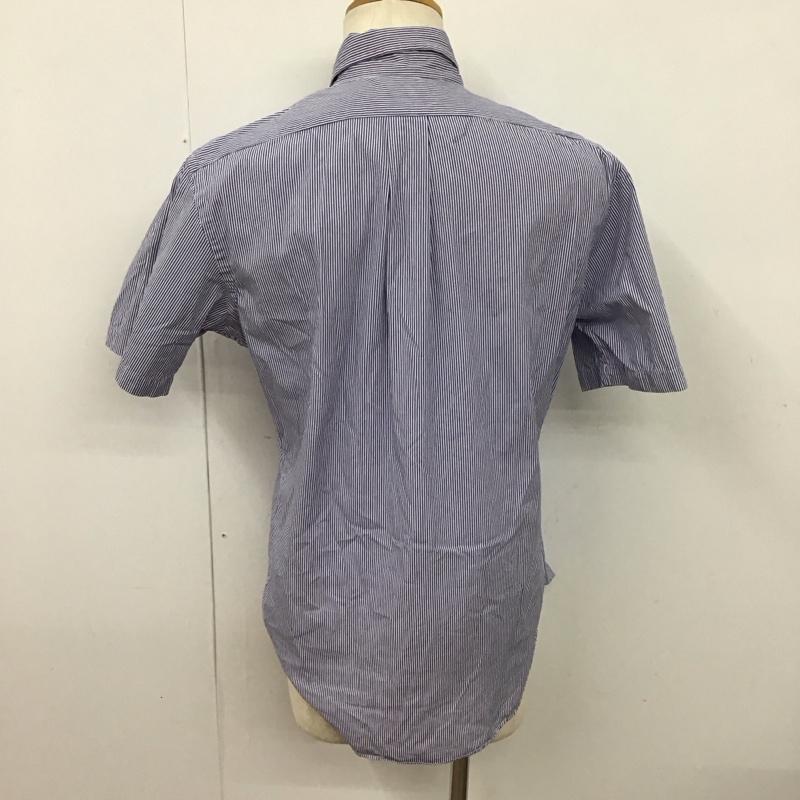 ラルフローレン RALPHLAUREN シャツ、ブラウス 半袖 半袖シャツ カラーシャツ 半袖カットソー ストライプシャツ S ストライプ 白 / ホワイト / X 青 / ブルー /  メンズ USED 古着 中古 10123902