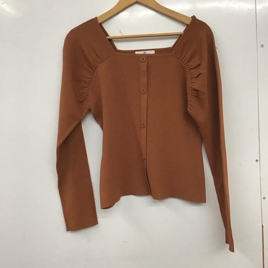 スライ SLY ニット、セーター 長袖 030ESZ70-3710 FRONT BUTTON トップス 2 無地 茶 / ブラウン /  レディース USED 古着 中古 10140226