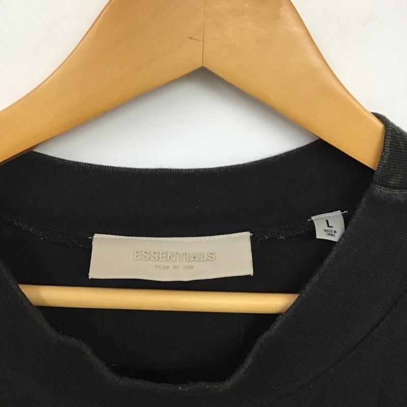 エッセンシャルズ ESSENTIALS Tシャツ 半袖 L ロゴ、文字 黒 / ブラック /  メンズ USED 古着 中古 10134906
