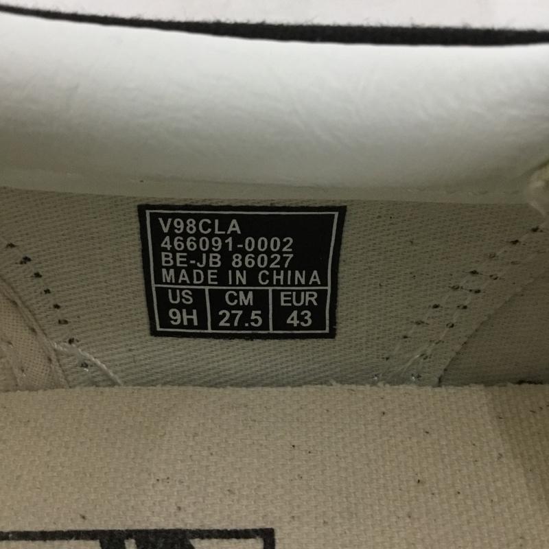 バンズ VANS スリッポン スリッポン V98CLA SLIP ON スニーカー 27.5m 27.5cm ロゴ、文字 黒 / ブラック / X 白 / ホワイト /  メンズ USED 古着 中古 10150242