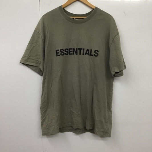 エッセンシャルズ ESSENTIALS Tシャツ 半袖 L ロゴ、文字 ベージュ / ベージュ /  メンズ USED 古着 中古 10134904