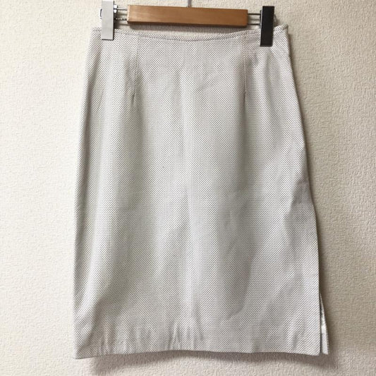 ヴェルサーチジーンズクチュール VERSACE JEANS COUTURE スカート ひざ丈スカート 38 ボーダー柄 白 / ホワイト /  レディース USED 古着 中古 10004102