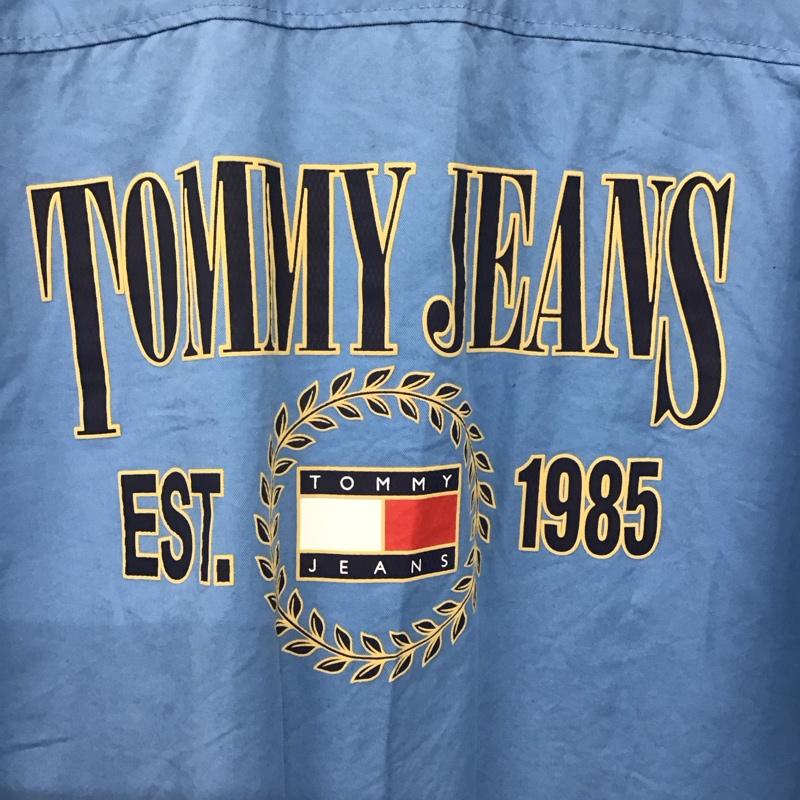トミーヒルフィガー TOMMY HILFIGER ジャケット、上着 ジャケット、ブレザー 長袖ジャケット アウター 前ボタン カラージャケット L ロゴ、文字 青 / ブルー /  メンズ USED 古着 中古 10138623