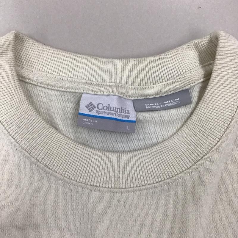 コロンビア Columbia Tシャツ 半袖 218 PM1504 80th ANIVERSARY 80周年 L ロゴ、文字 アイボリー / アイボリー /  メンズ USED 古着 中古 10121186