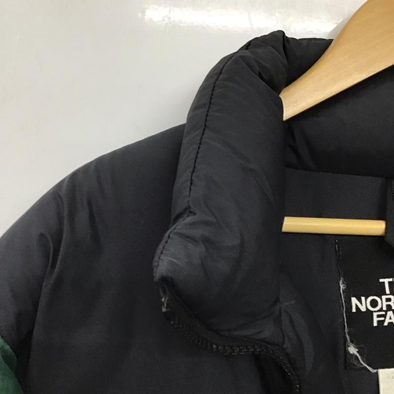 ザノースフェイス THE NORTH FACE ジャケット、上着 ジャンパー、ブルゾン nf003as ダウンジャケット アウター ジップアップジャケット M ロゴ、文字 黒 / ブラック / X 緑 / グリーン /  メンズ USED 古着 中古 10138153