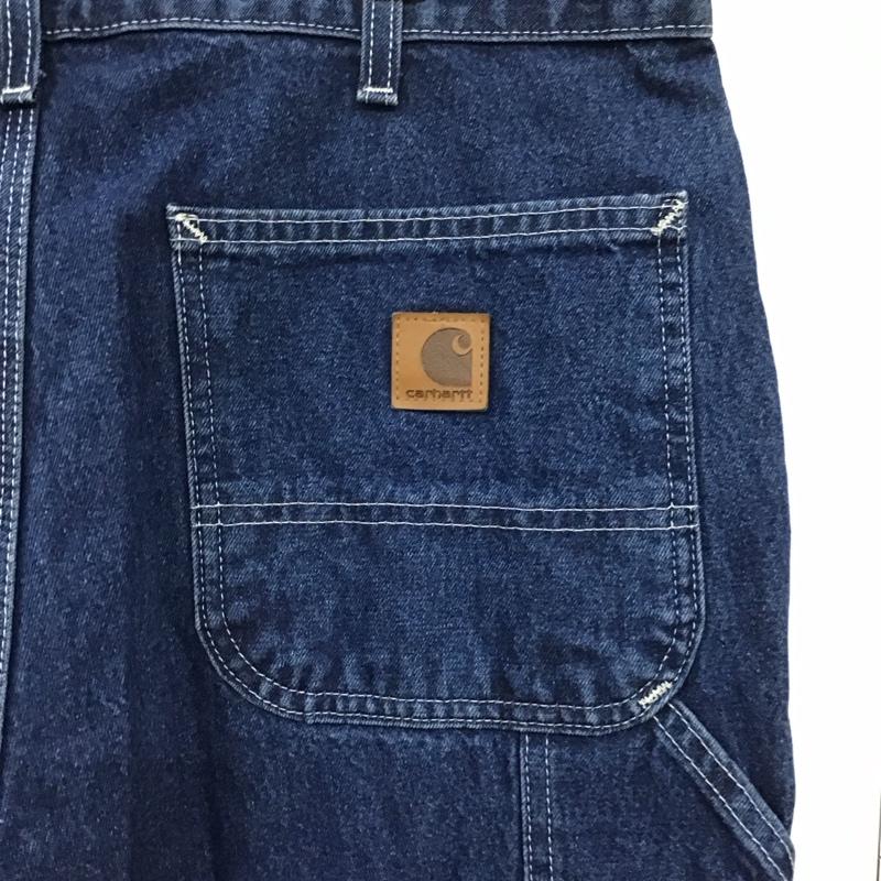 カーハート Carhartt パンツ デニム、ジーンズ デニムパンツ ワイドパンツ カジュアルパンツ 34インチ 無地 インディゴ / インディゴ /  メンズ USED 古着 中古 10151123