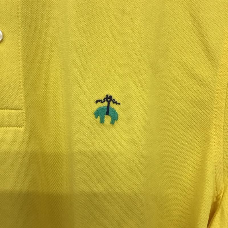 ブルックスブラザーズ BROOKS BROTHERS ポロシャツ 半袖 SLIM FIT L ワンポイント 黄 / イエロー /  メンズ USED 古着 中古 10139471