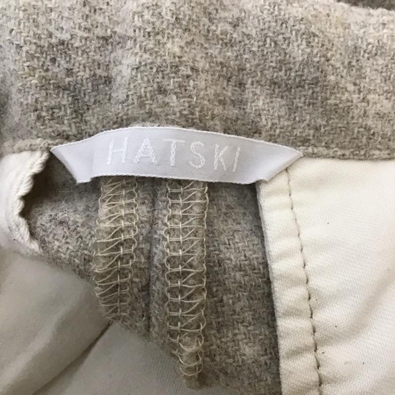 ハツキ HATSKI パンツ スラックス htk-21006-w ウールスラックス ワイドパンツ カジュアルパンツ 0 無地 ベージュ / ベージュ /  レディース USED 古着 中古 10113848