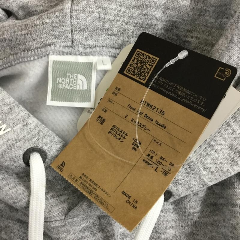ザノースフェイス THE NORTH FACE パーカー 長袖 NTW62135 フロントハーフドームフーディ L プリント 灰 / グレー /  レディース USED 古着 中古 10109930