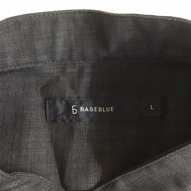 レイジブルー RAGEBLUE シャツ、ブラウス 半袖 RB020516AD オーバーサイズ スタンドカラー L 無地 黒 / ブラック /  メンズ USED 古着 中古 10116792
