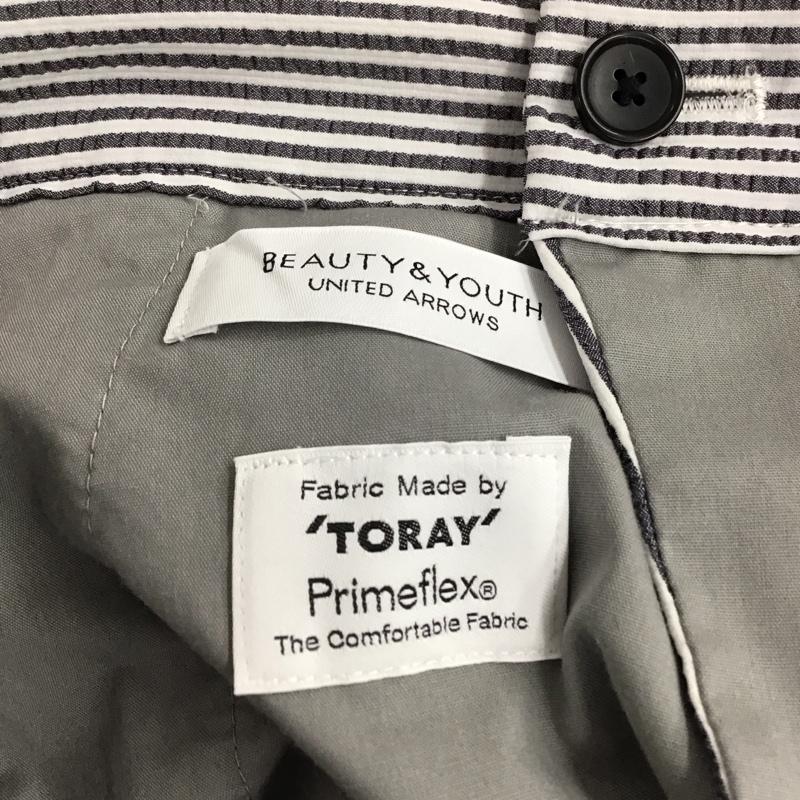 ビューティアンドユースユナイテッドアローズ BEAUTY&YOUTH UNITED ARROWS パンツ スラックス 1214-199-7380 ドライシアサッカーイージーテーパードパンツ S ストライプ 白 / ホワイト / X 灰 / グレー /  メンズ USED 古着 中古 10147080