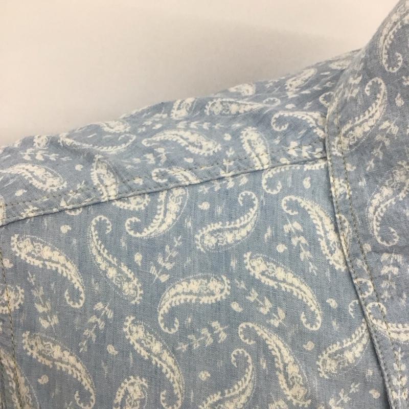 シュガーケーン SUGAR CANE シャツ、ブラウス 半袖 半袖シャツ プリントシャツ ポケットシャツ S ペイズリー 水色 / ライトブルー /  メンズ USED 古着 中古 10126532