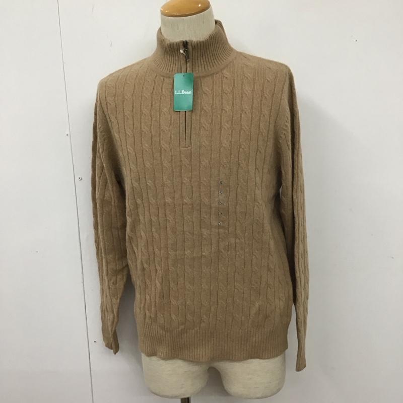 エルエルビーン L.L.Bean ニット、セーター 長袖 ハーフジップ S 無地 ベージュ / ベージュ /  メンズ USED 古着 中古 10111716