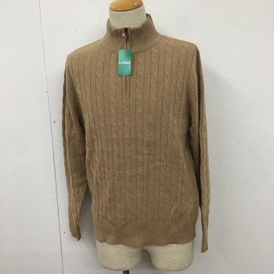 エルエルビーン L.L.Bean ニット、セーター 長袖 ハーフジップ S 無地 ベージュ / ベージュ /  メンズ USED 古着 中古 10111716
