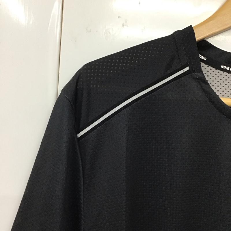 ナイキ NIKE Tシャツ 半袖 AQ4931-056 DRI-FITマイラー プリンテッド グラデーション スポーツウェア タグ付き L プリント 黒 / ブラック /  メンズ USED 古着 中古 10135545